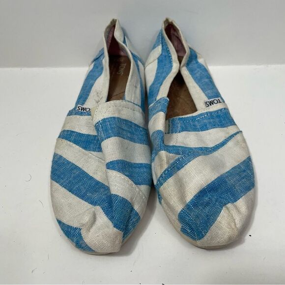 Toms Beach Striped Canvas Loafers - Picture 5 of 7